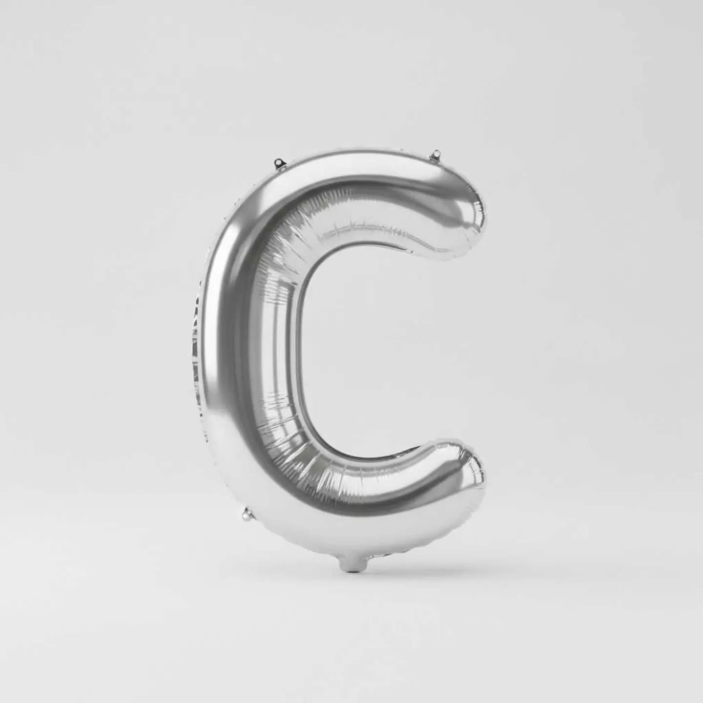 Big Letter Balloon C Chrome Color
