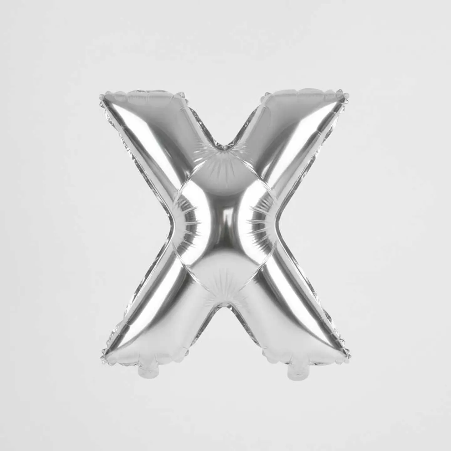 Big Letter Balloon X Silver Color