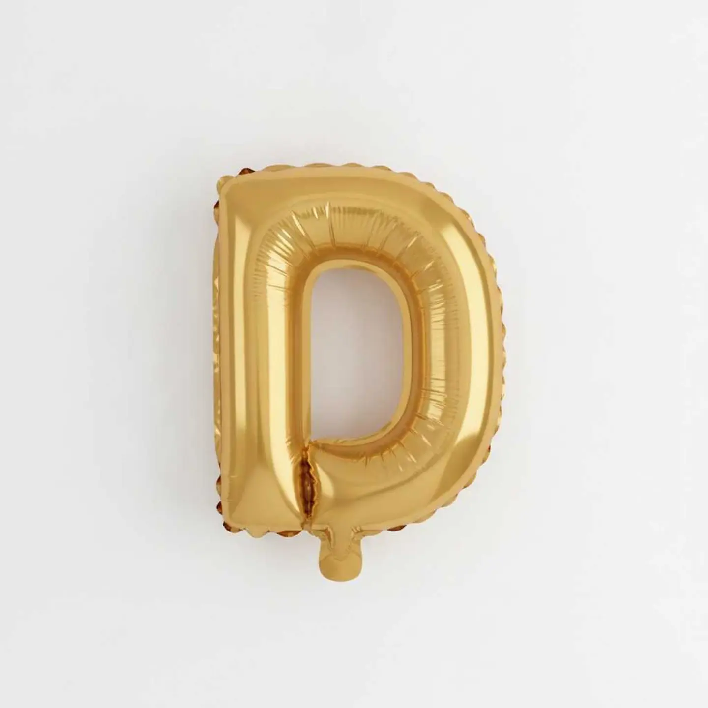 Small Letter Balloon D Gold Color