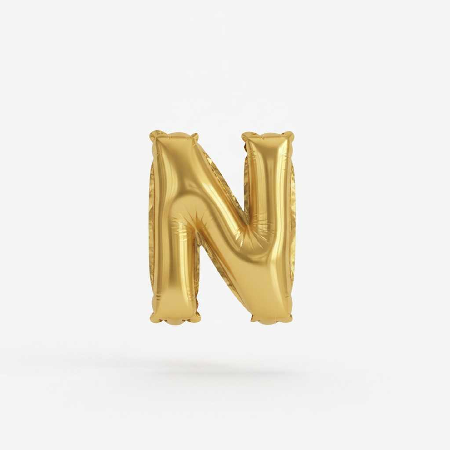 Small Letter Balloon N Gold Color