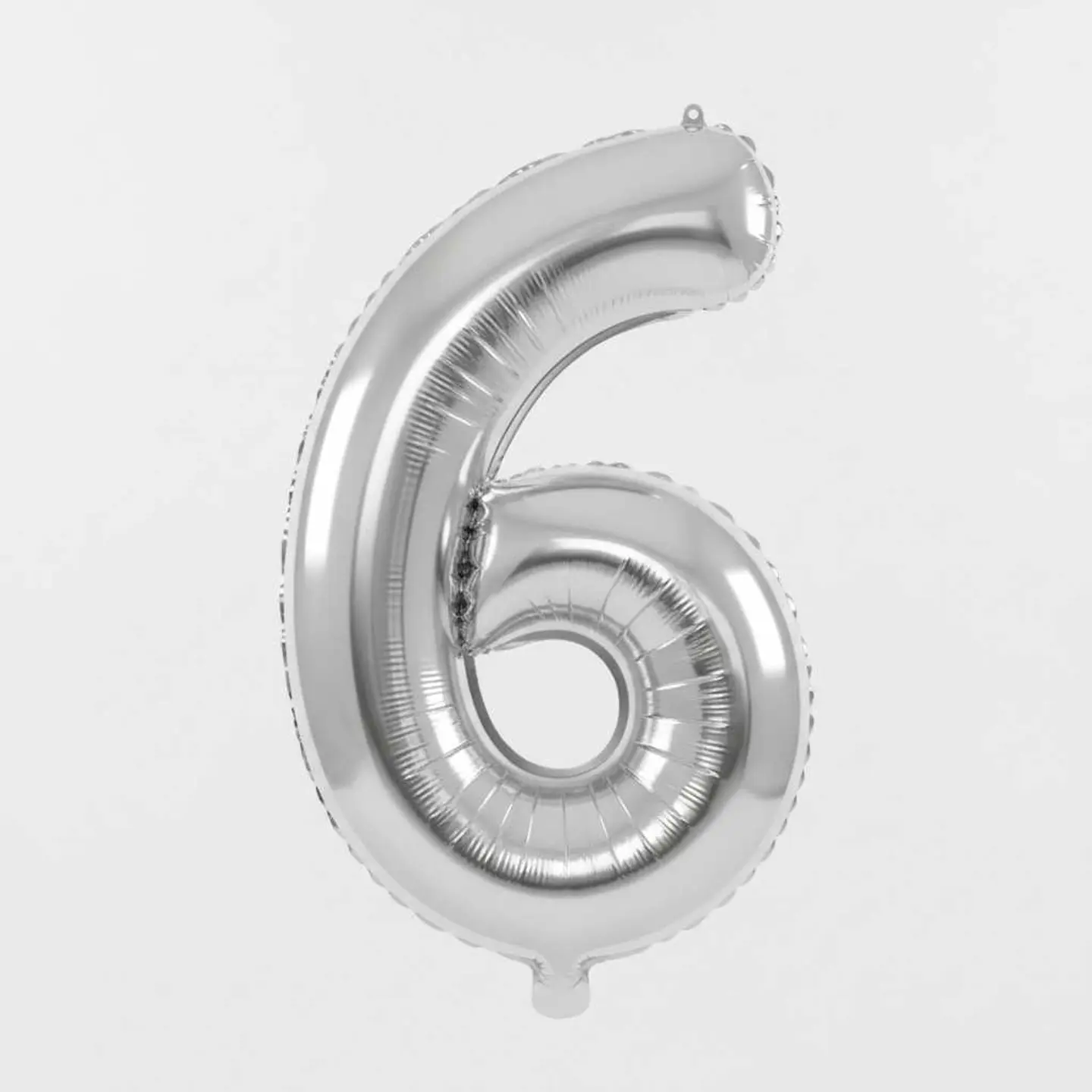 Big Number Balloon 6 Chrome Color