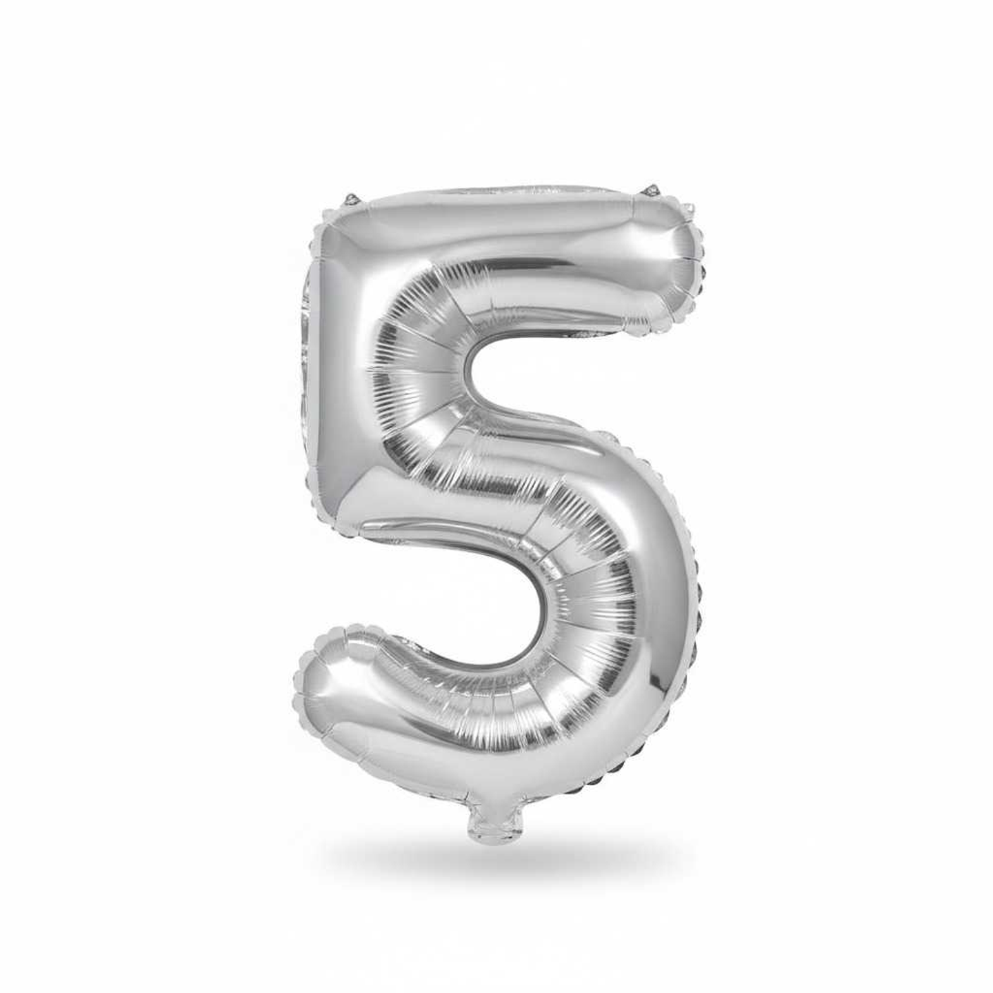 Big Number Balloon 5 Chrome Color