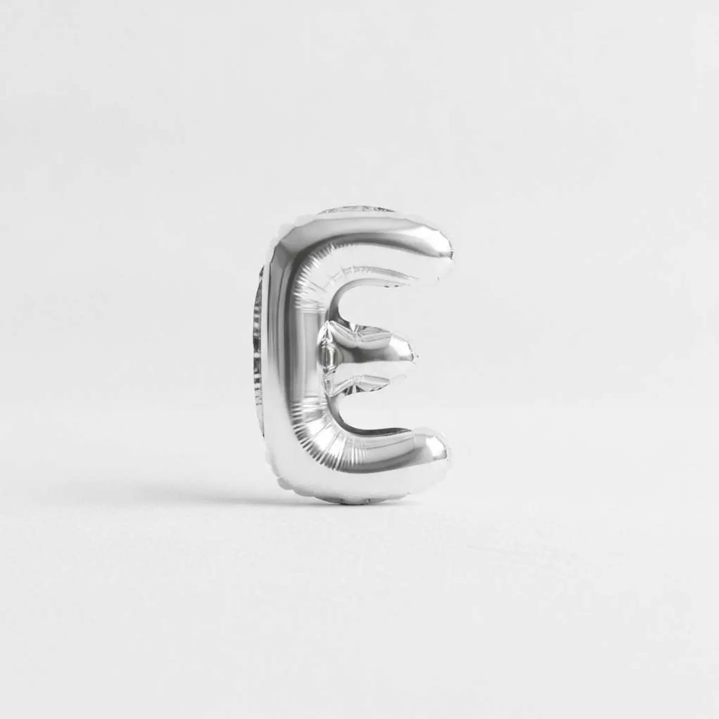 Small Letter Balloon E Silver Color