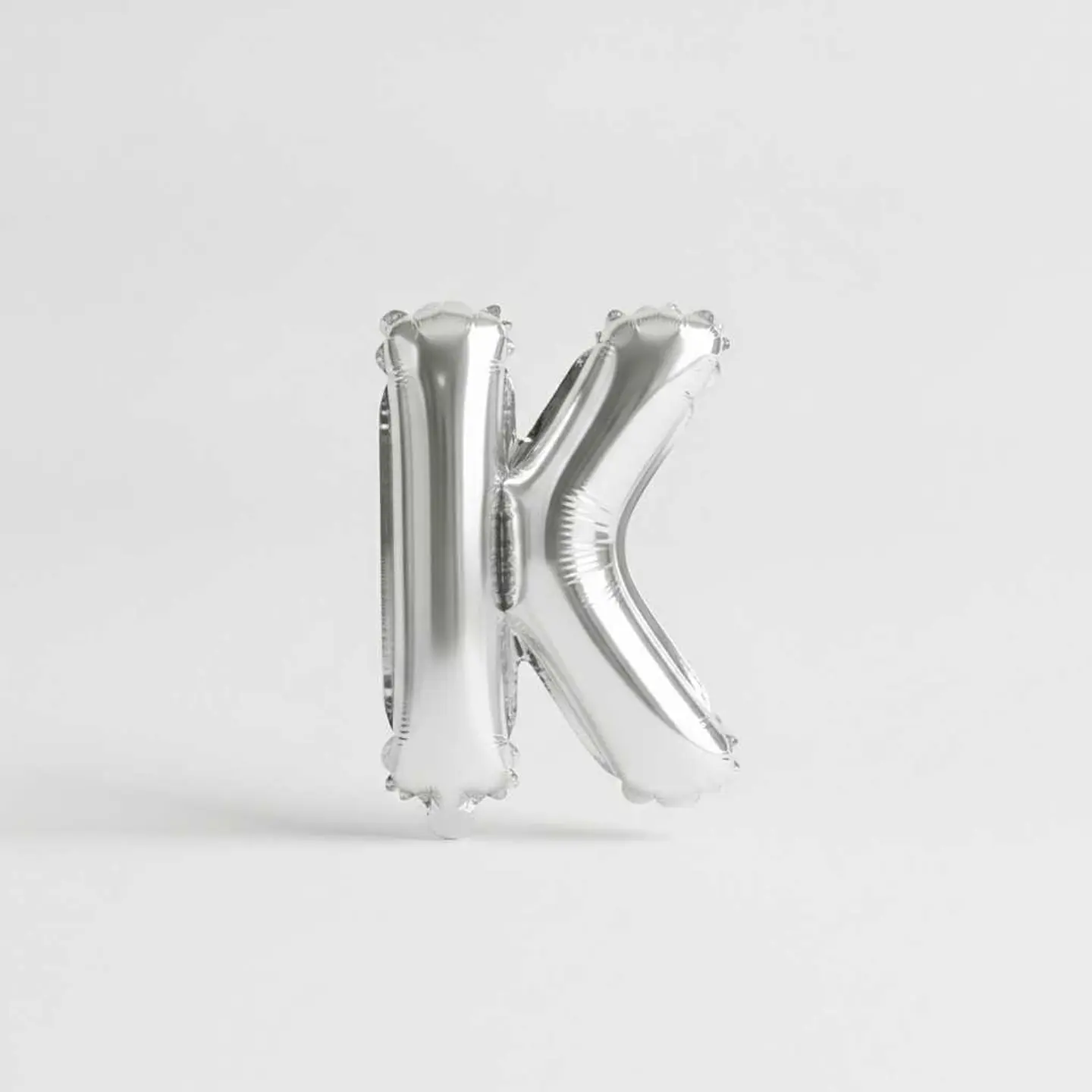 Small Letter Balloon K Silver Color