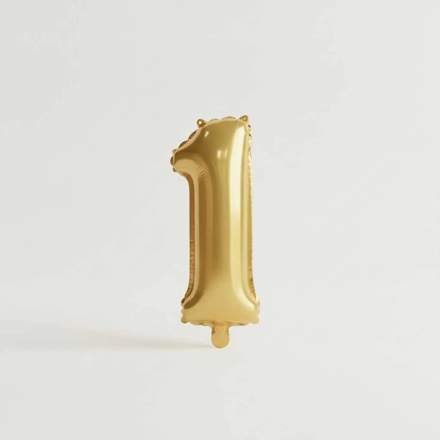 Small Number Balloon 1 Gold Color