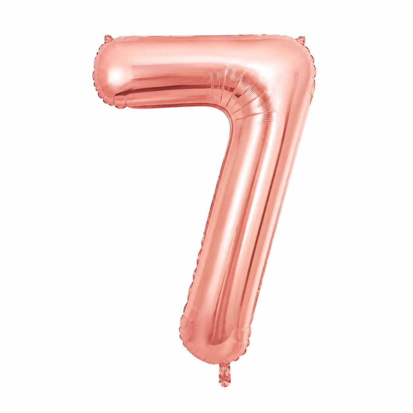 Small Number Balloon 7 Chrome Color
