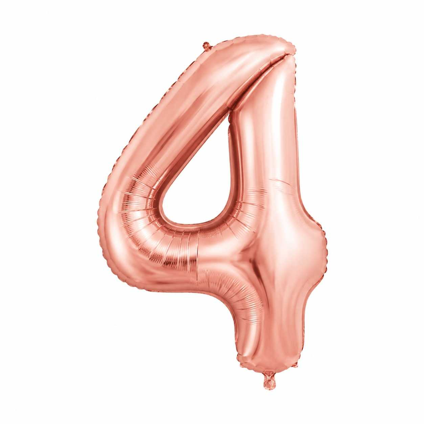Small Number Balloon 4 Chrome Color