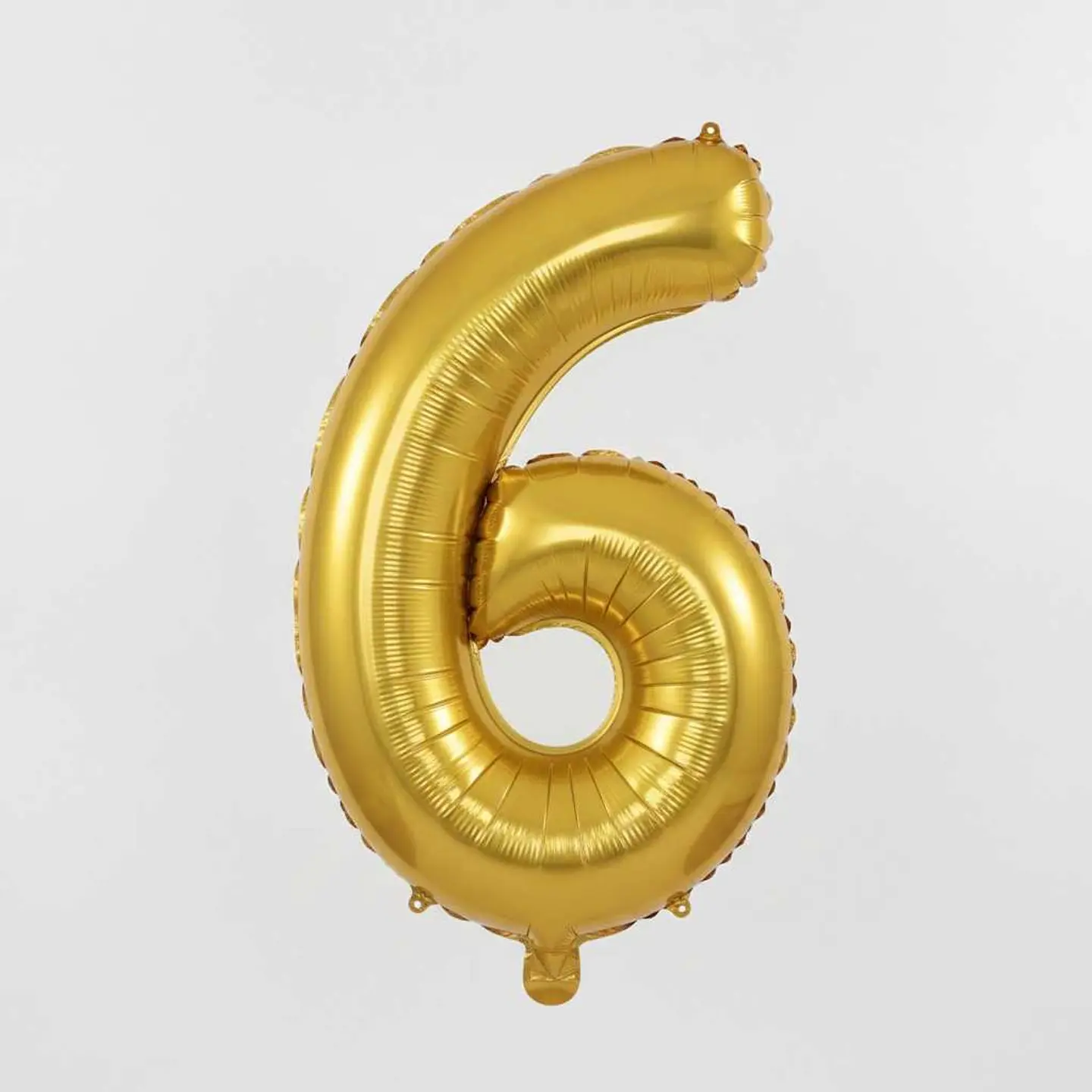 Big Number Balloon 6 Gold Color