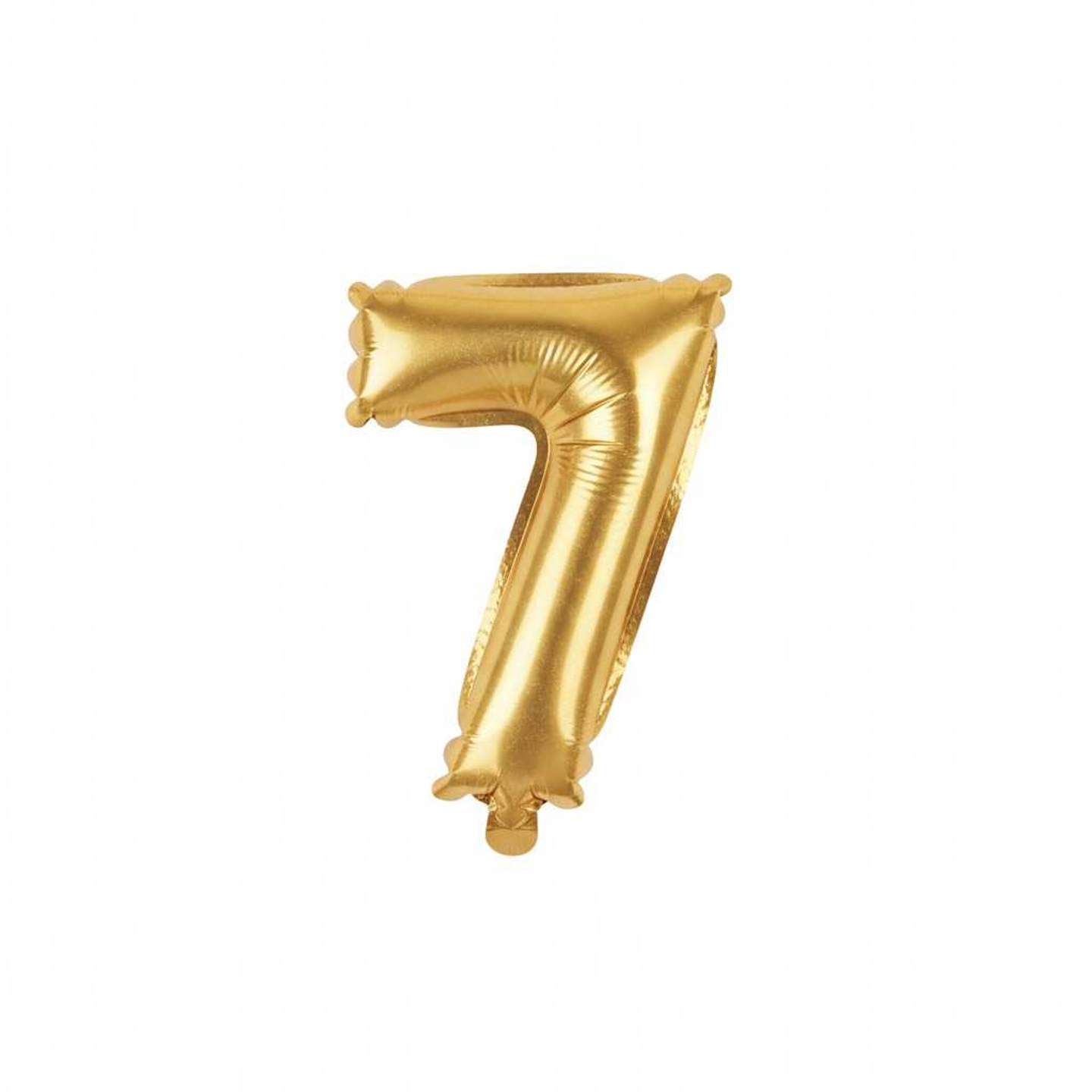 Small Number Balloon 7 Gold Color