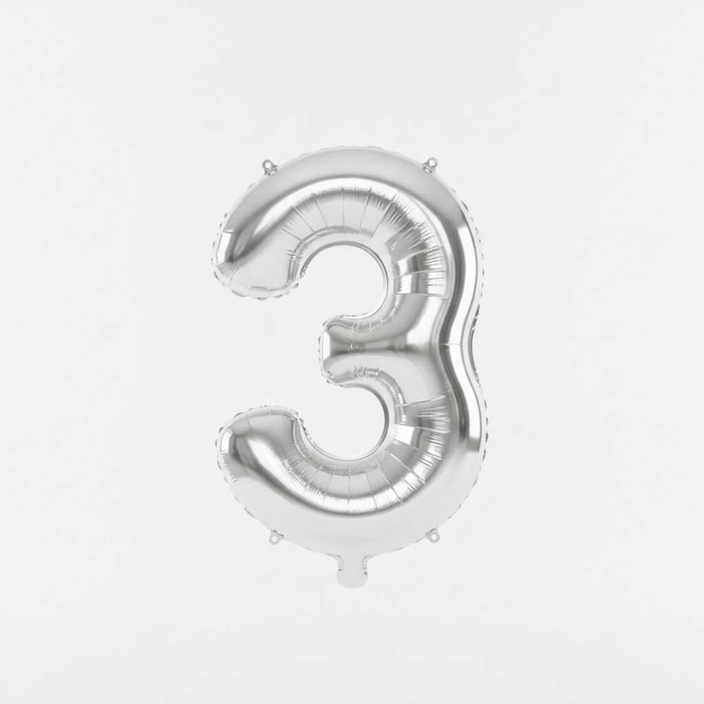Big Number Balloon 3 Chrome Color