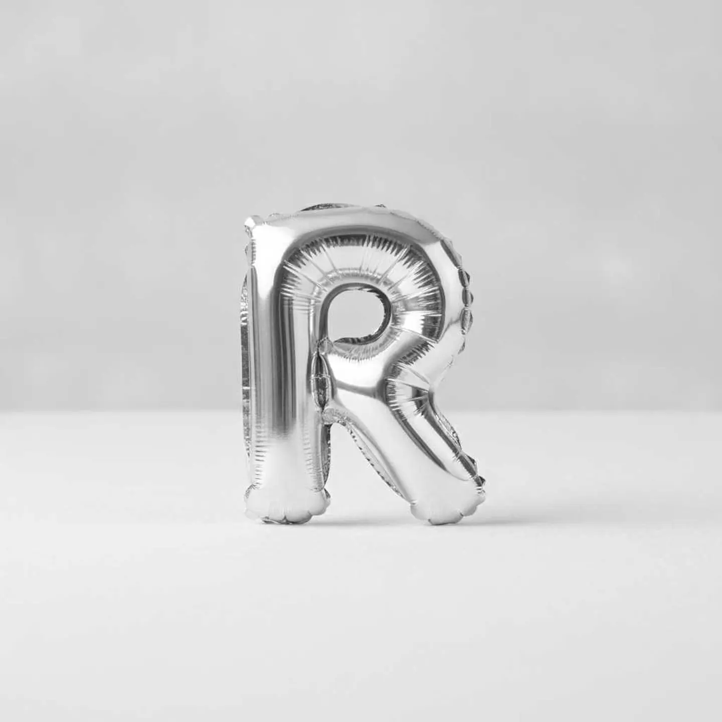 Small Letter Balloon R Silver Color