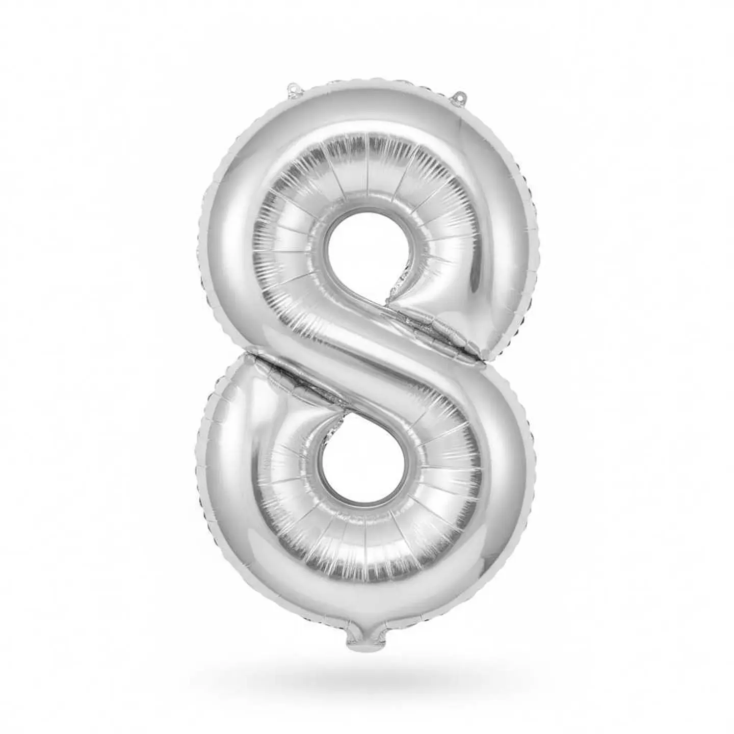 Big Number Balloon 8 Silver Color