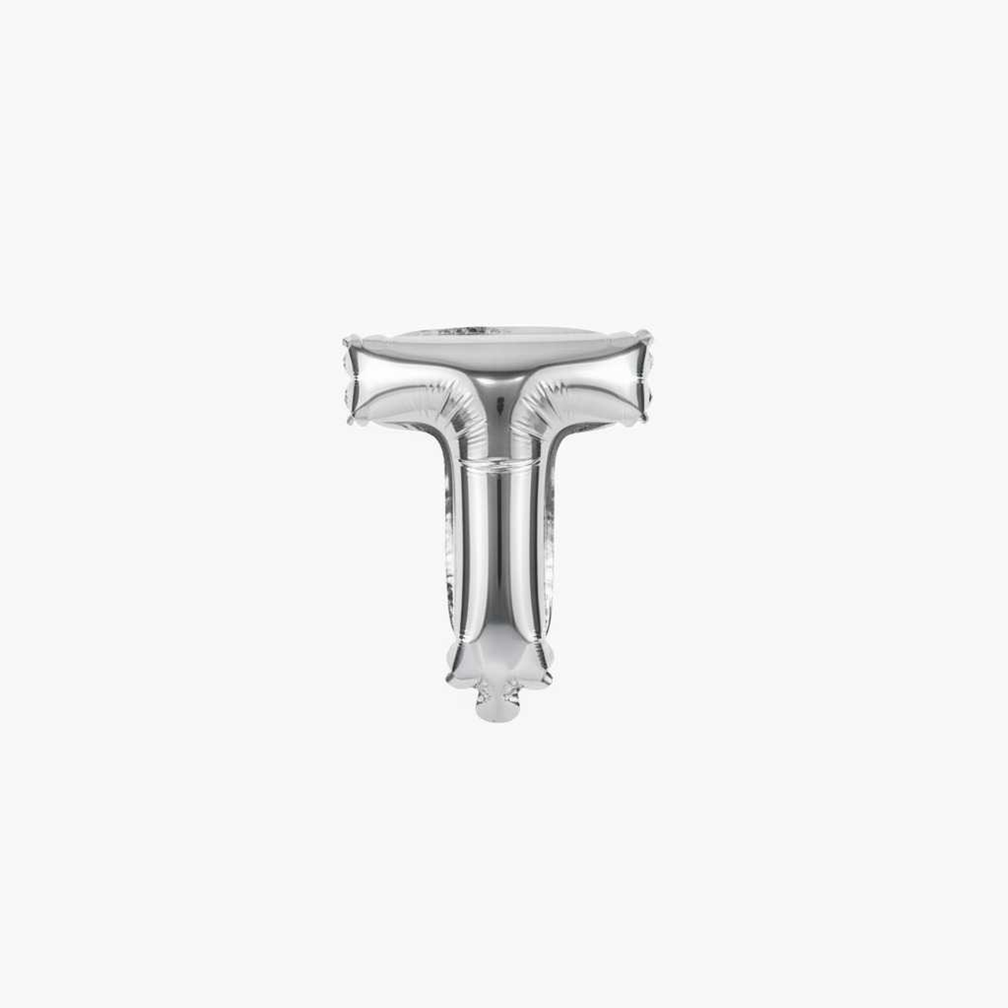 Small Letter Balloon T Silver Color