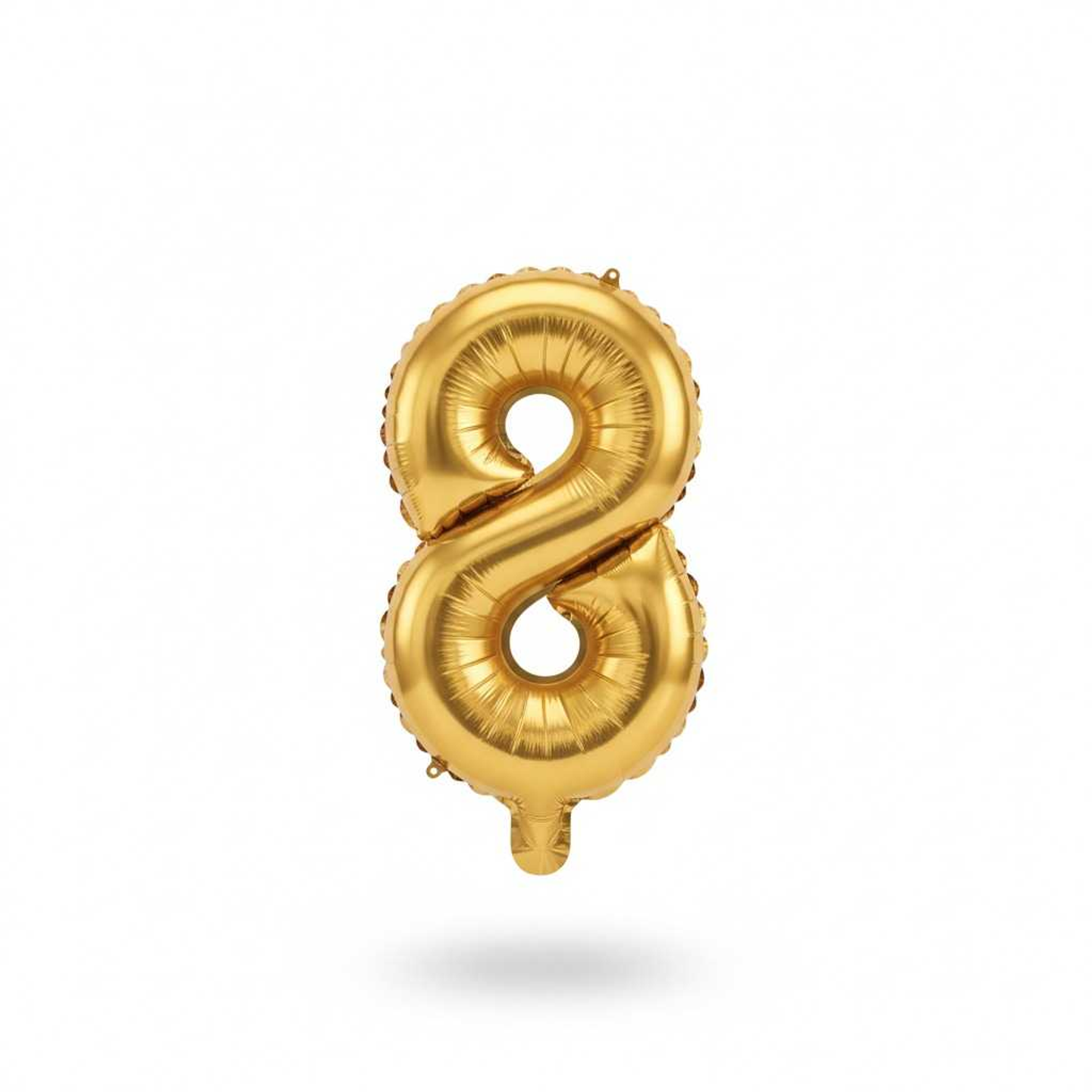 Small Number Balloon 8 Gold Color