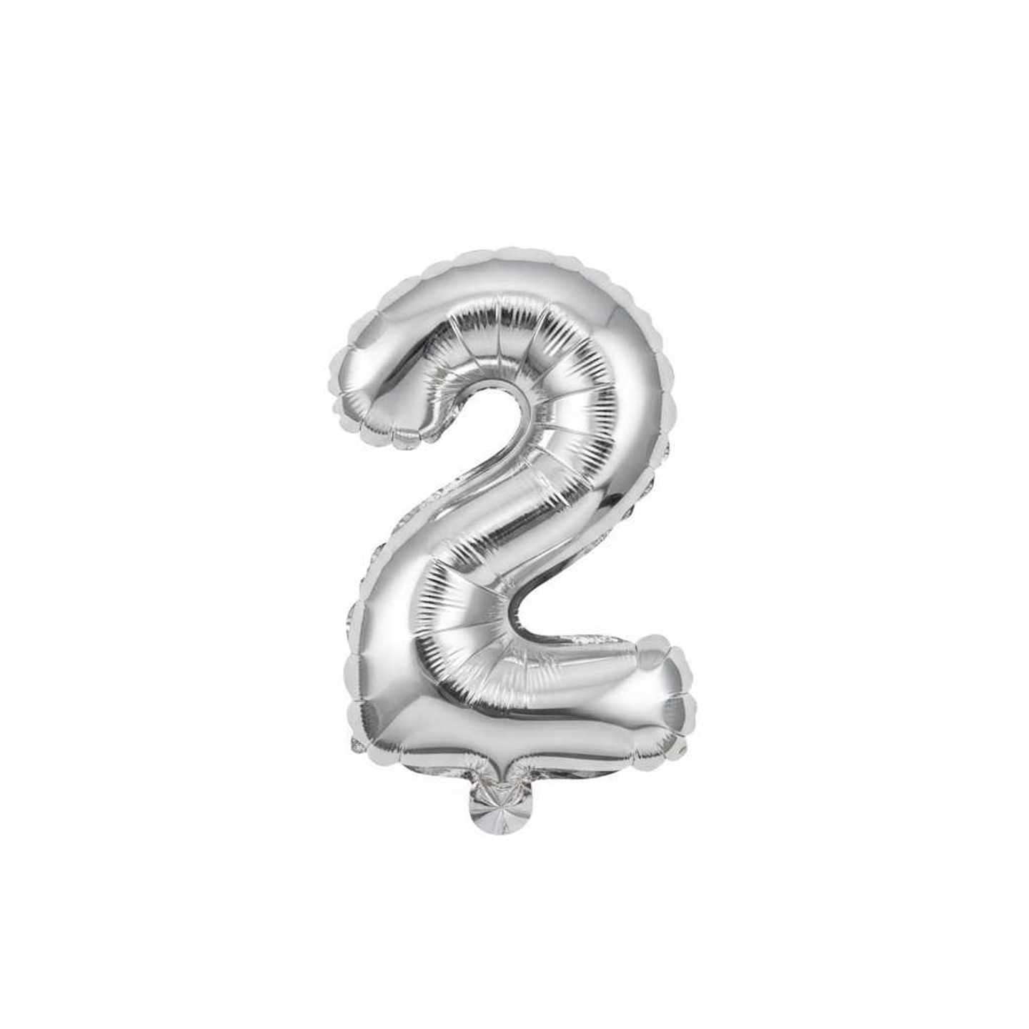 Small Number Balloon 2 Chrome Color