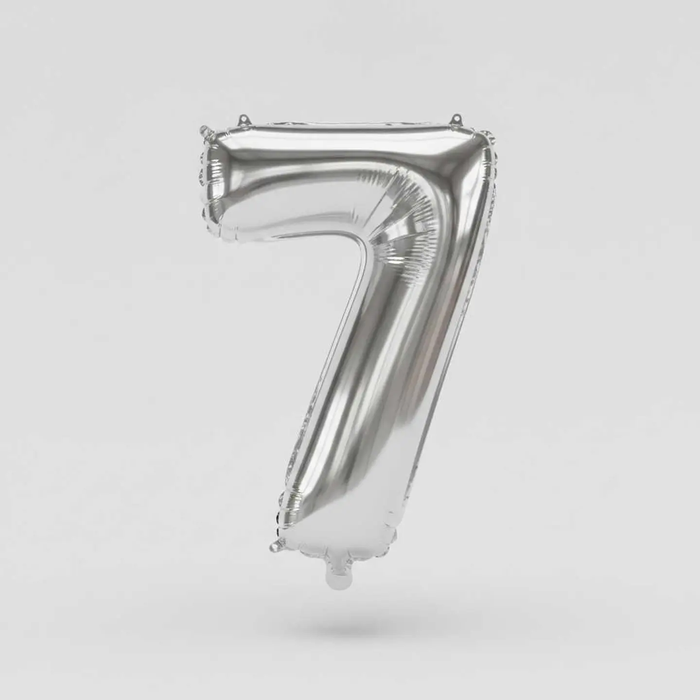 Big Number Balloon 7 Chrome Color