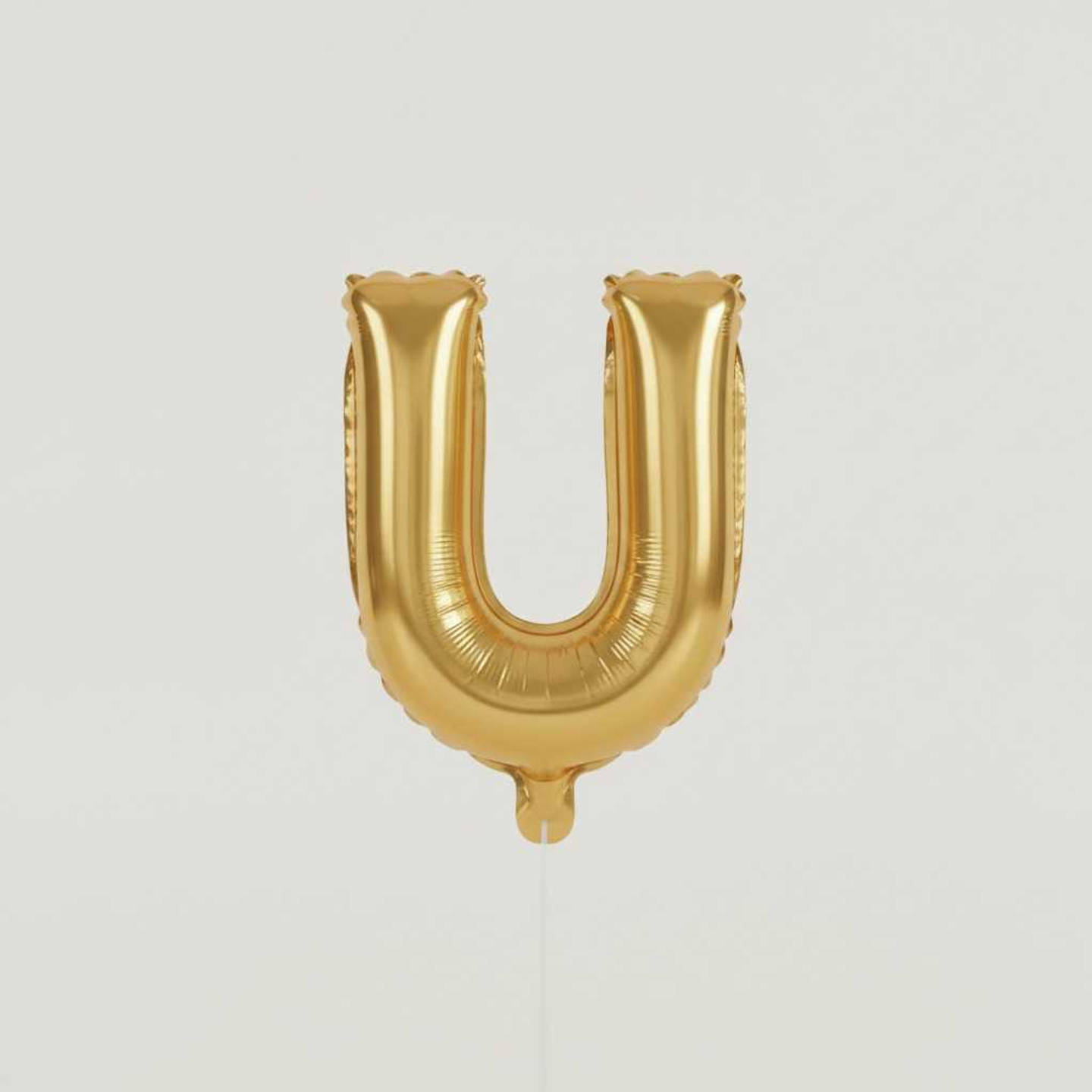Small Letter Balloon U Gold Color