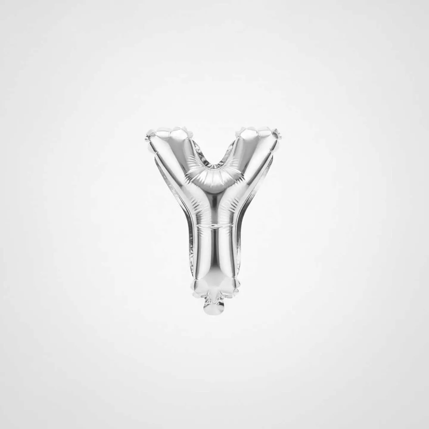 Small Letter Balloon Y Silver Color