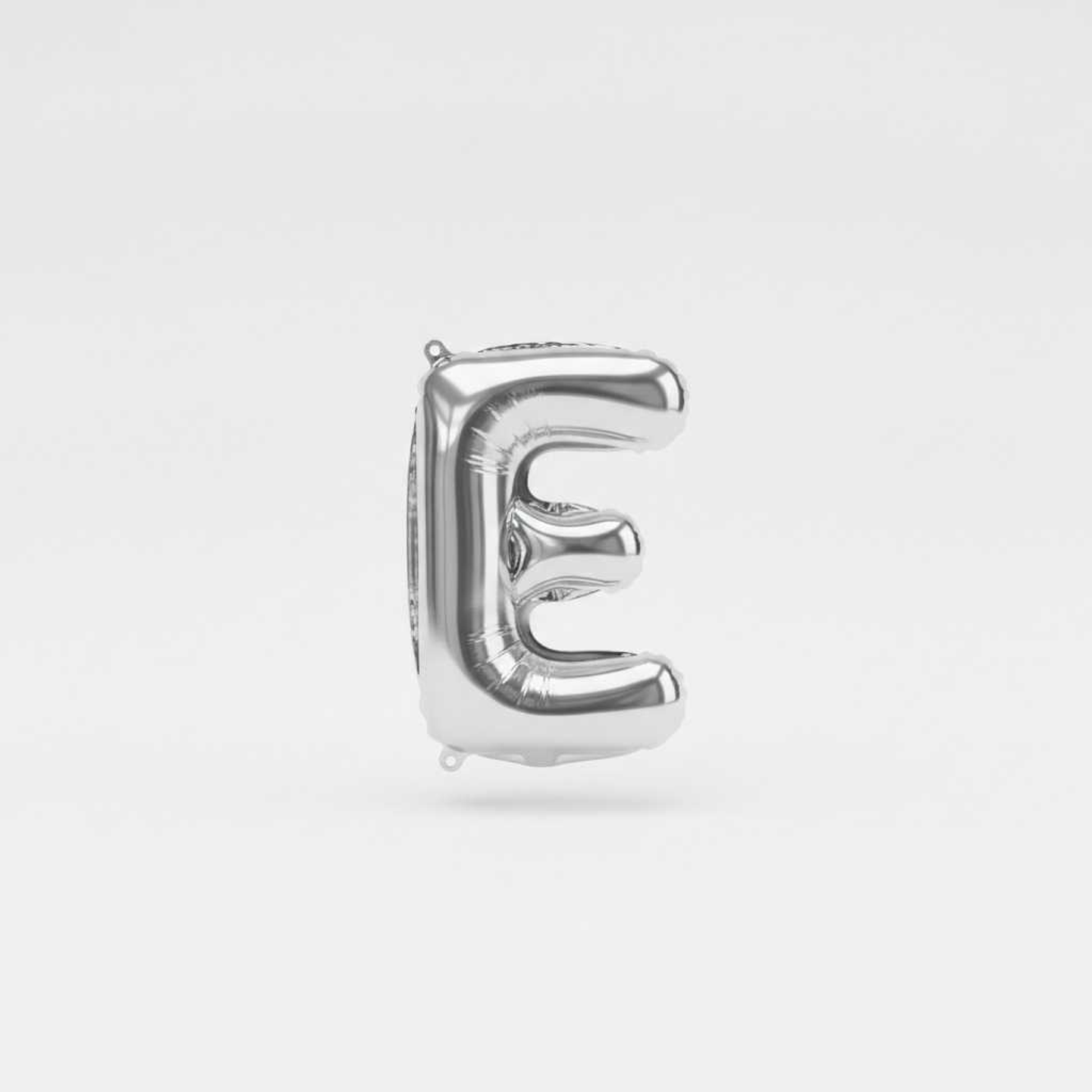 Small Letter Balloon E Chrome Color