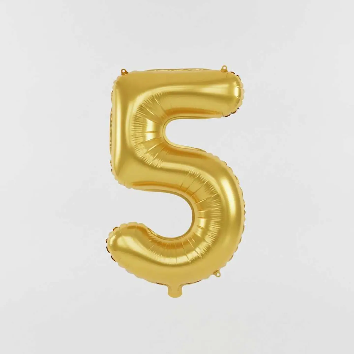 Big Number Balloon 5 Gold Color