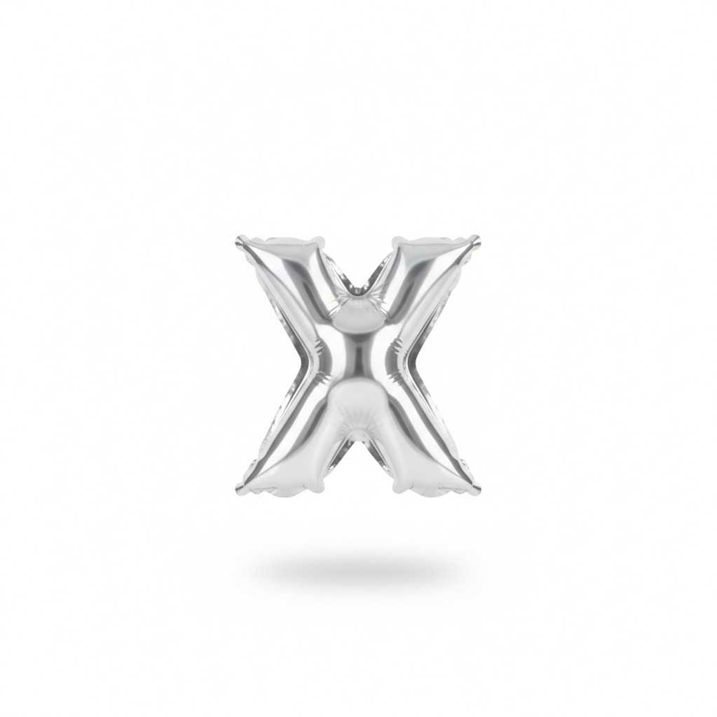 Small Letter Balloon X Silver Color