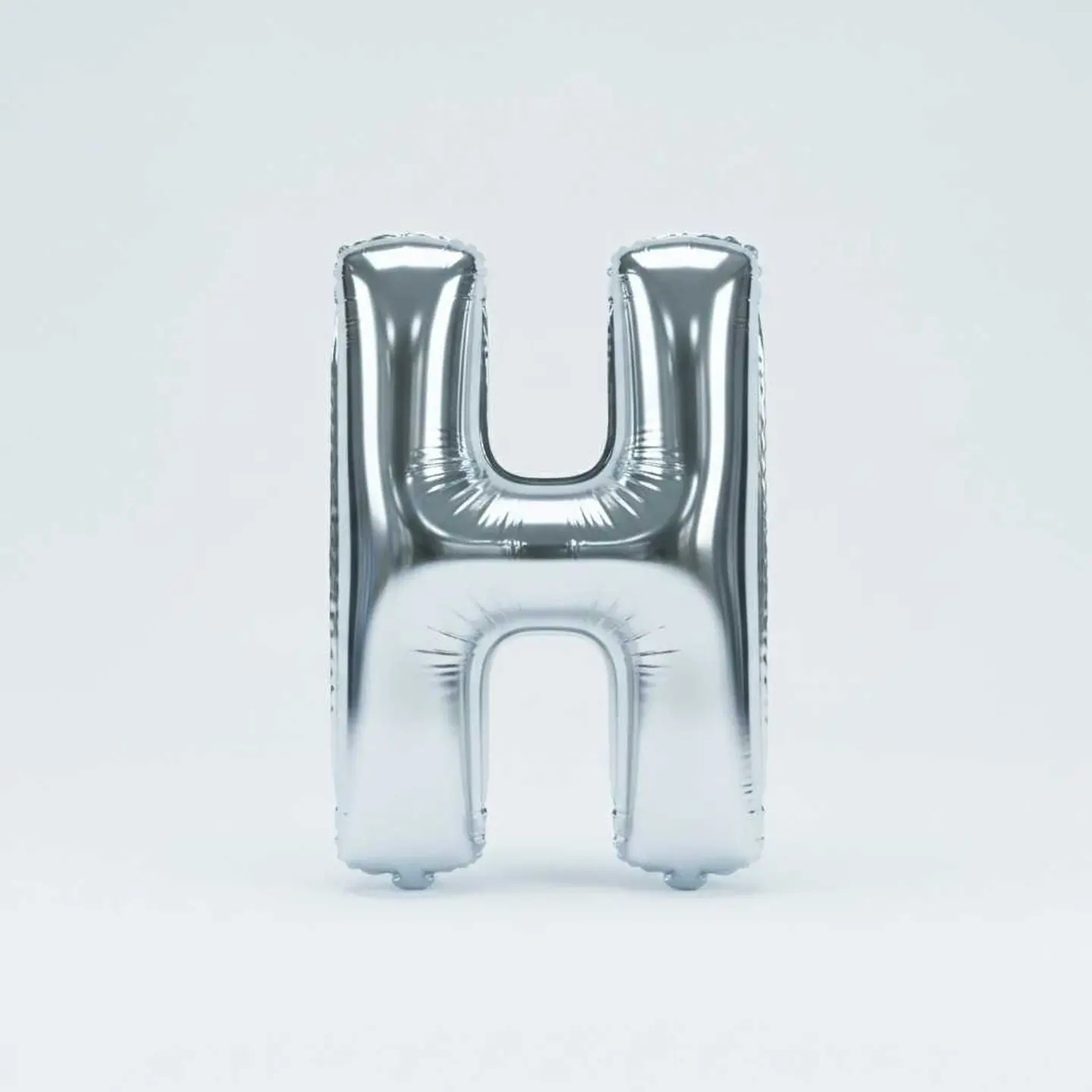 Big Letter Balloon H Chrome Color