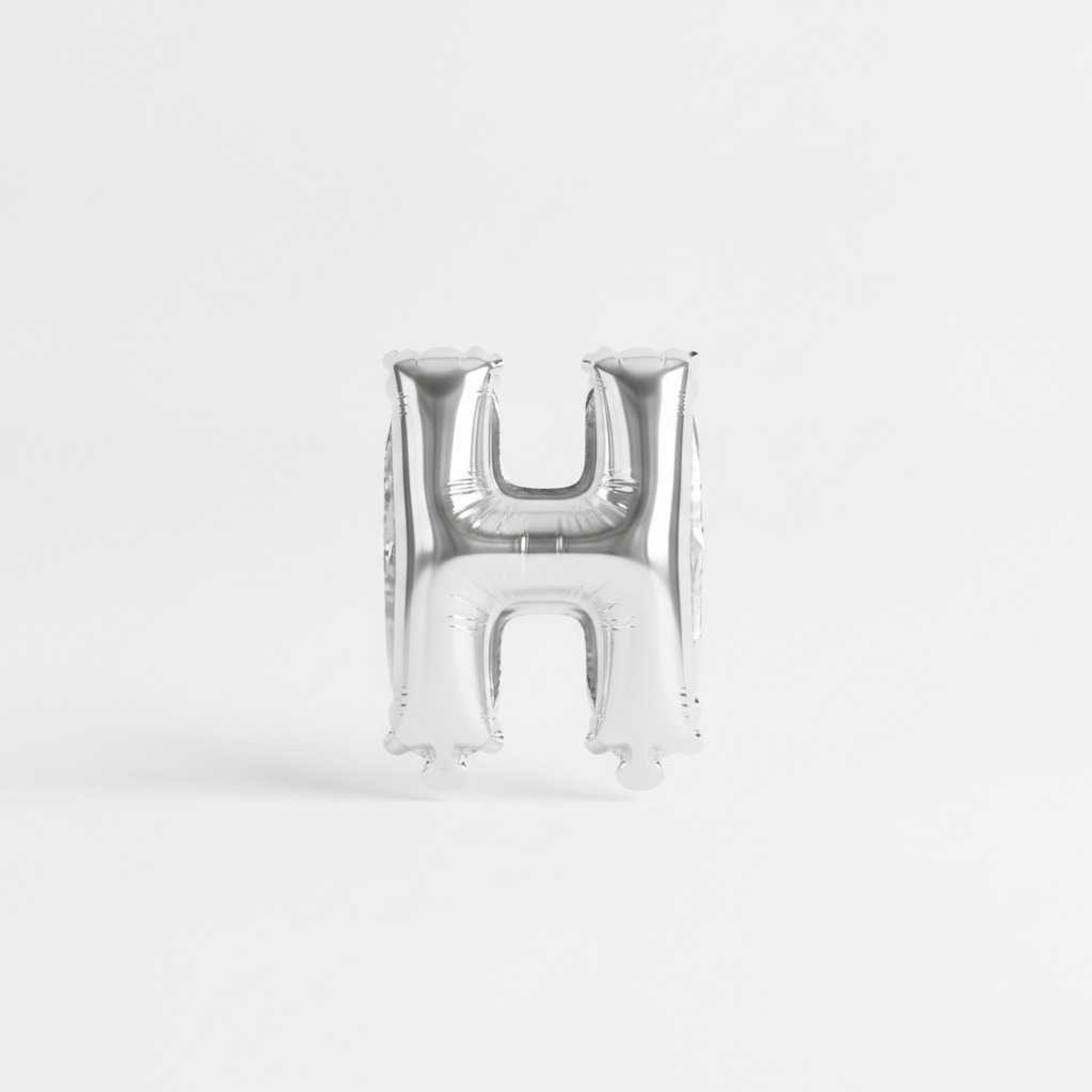 Small Letter Balloon H Silver Color