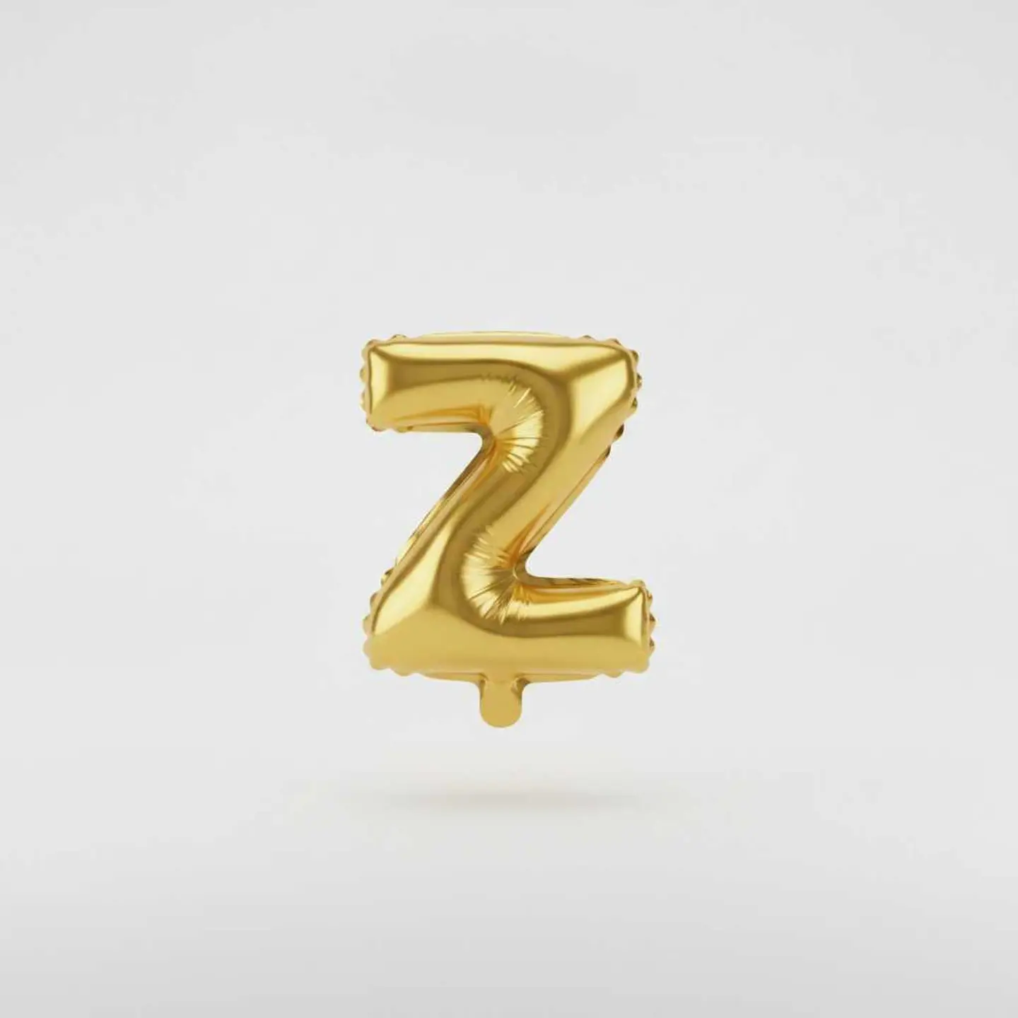 Small Letter Balloon Z Gold Color