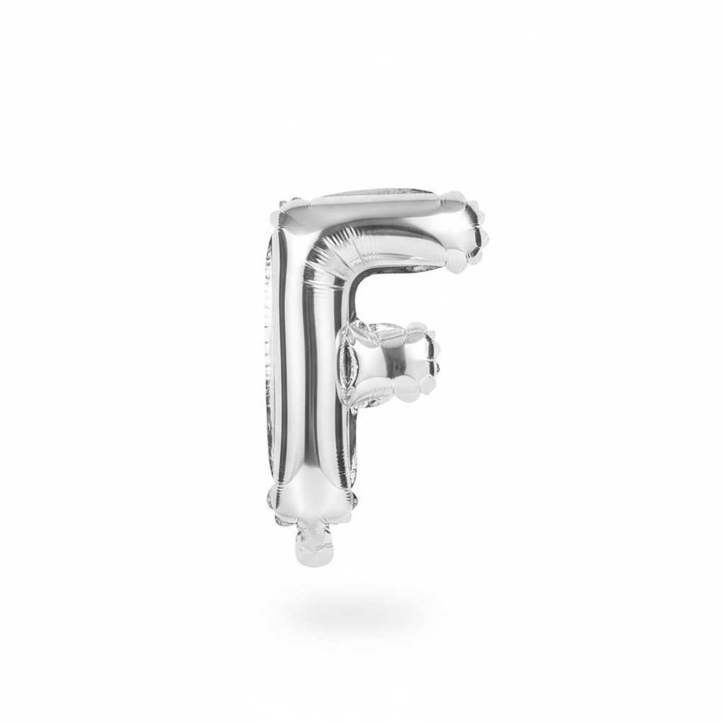 Small Letter Balloon F Silver Color