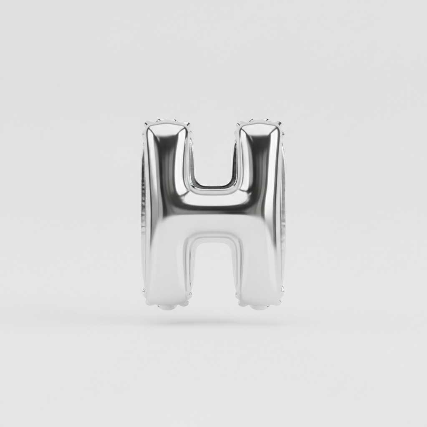 Small Letter Balloon H Chrome Color