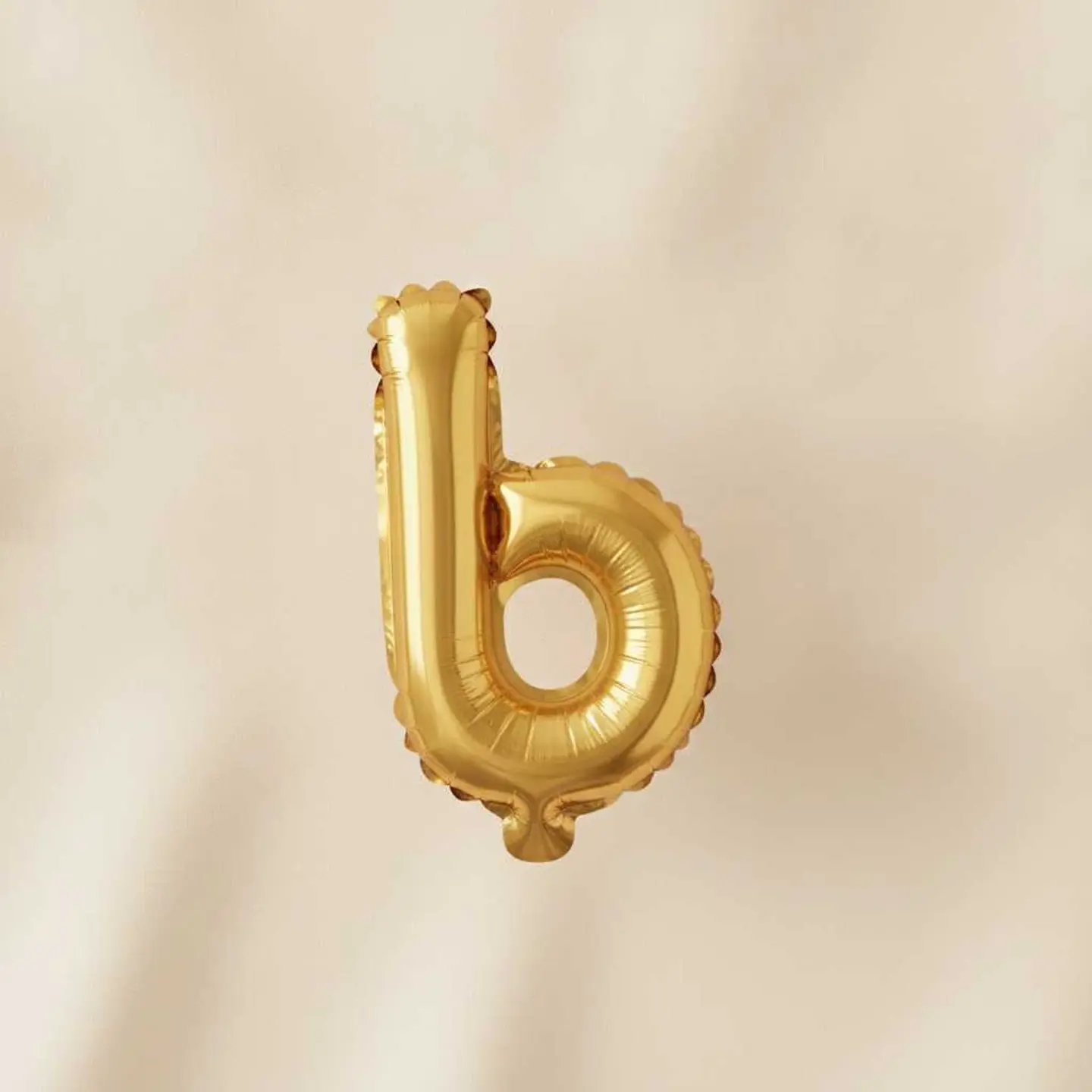 Small Letter Balloon B Gold Color