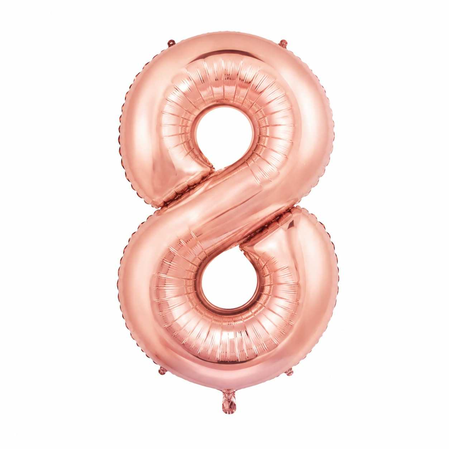 Big Number Balloon 8 Chrome Color