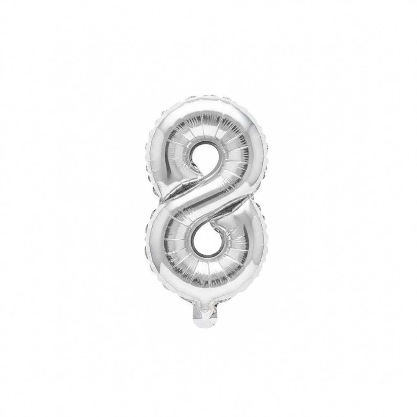 Small Number Balloon 8 Silver Color