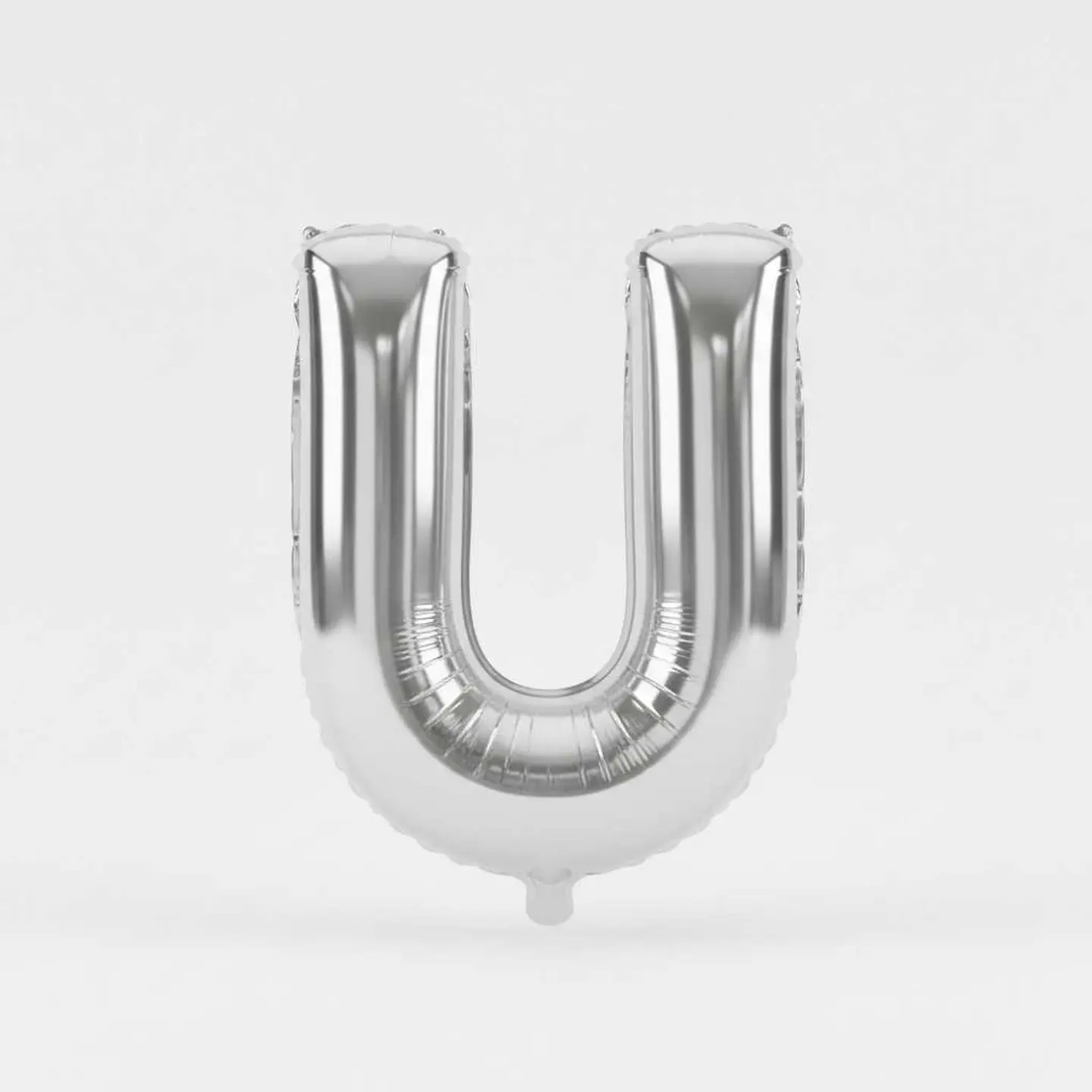 Big Letter Balloon U Chrome Color