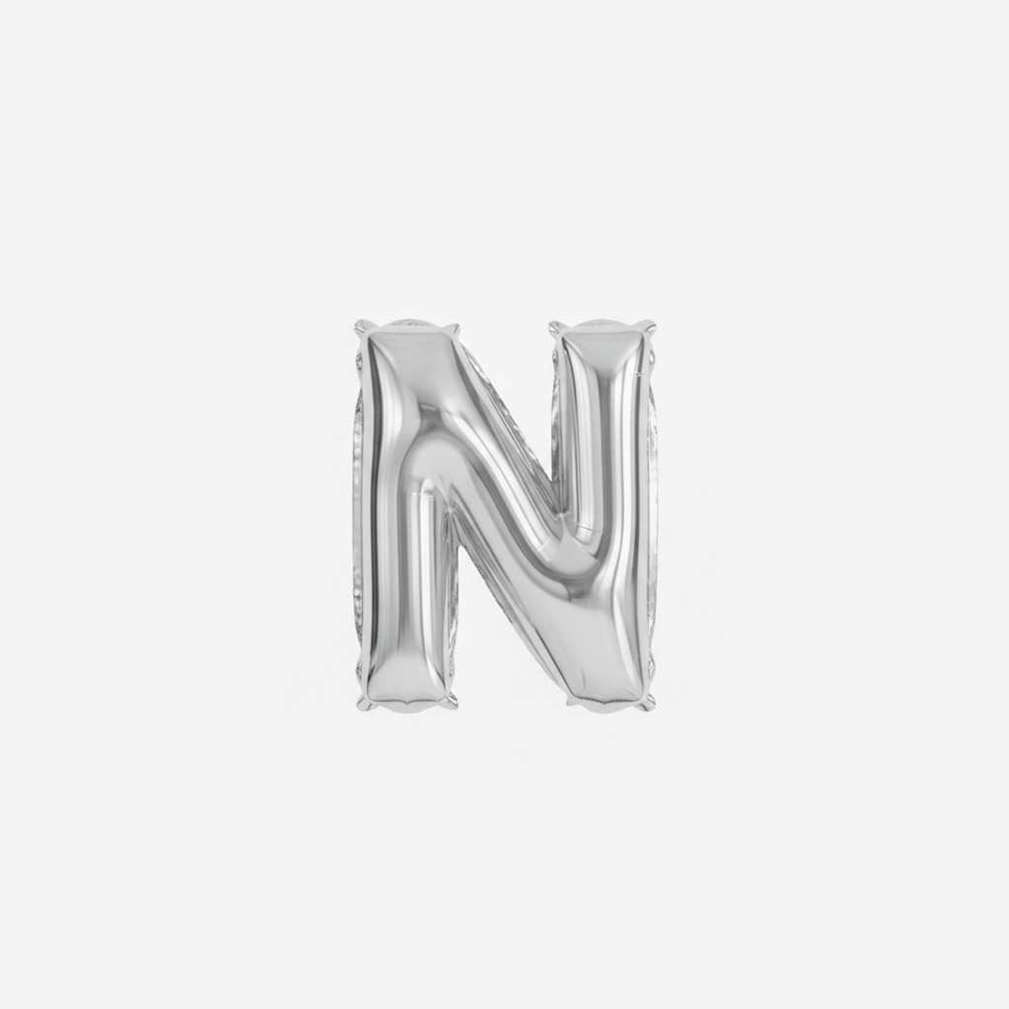 Small Letter Balloon N Chrome Color