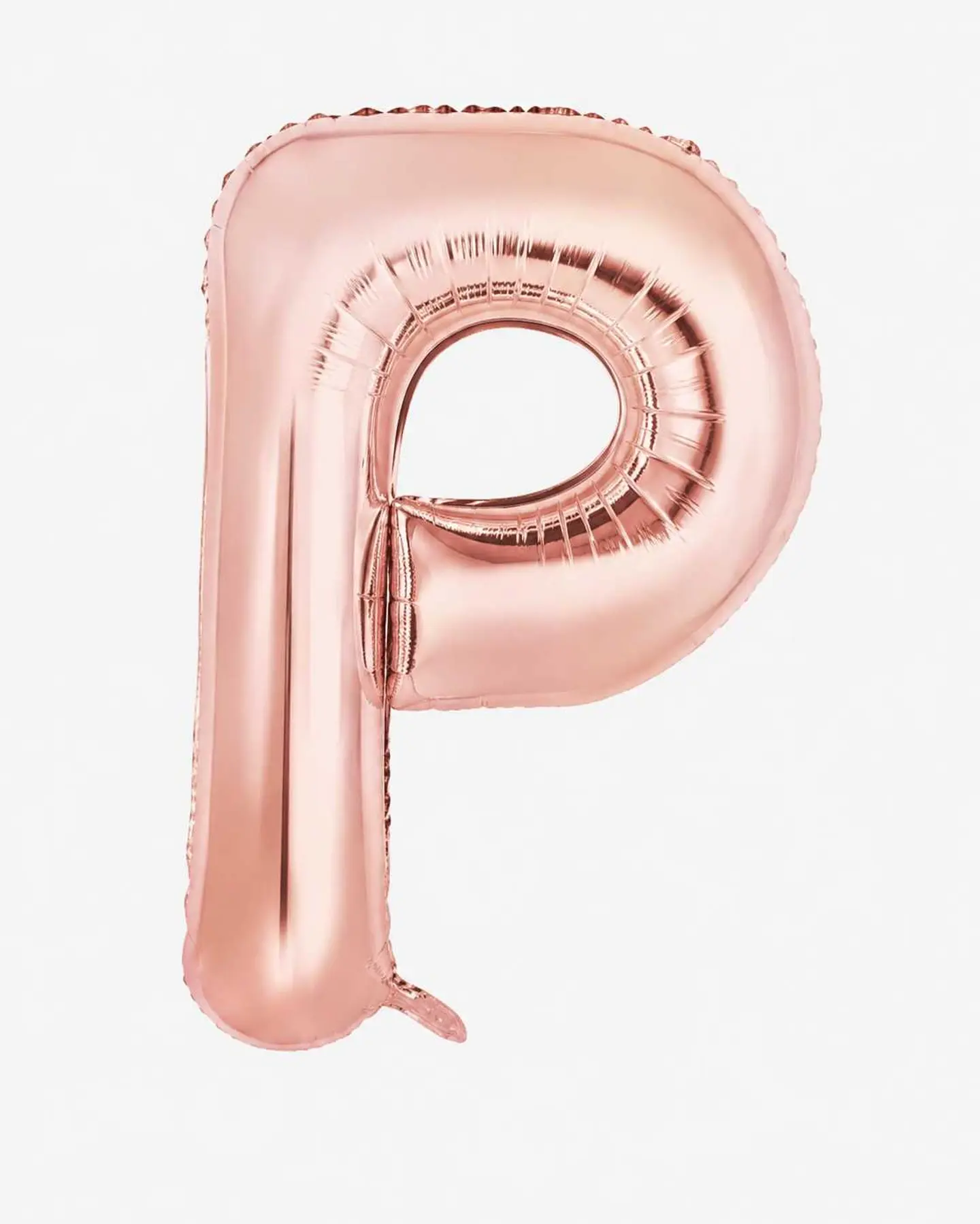 Small Letter Balloon P Chrome Color