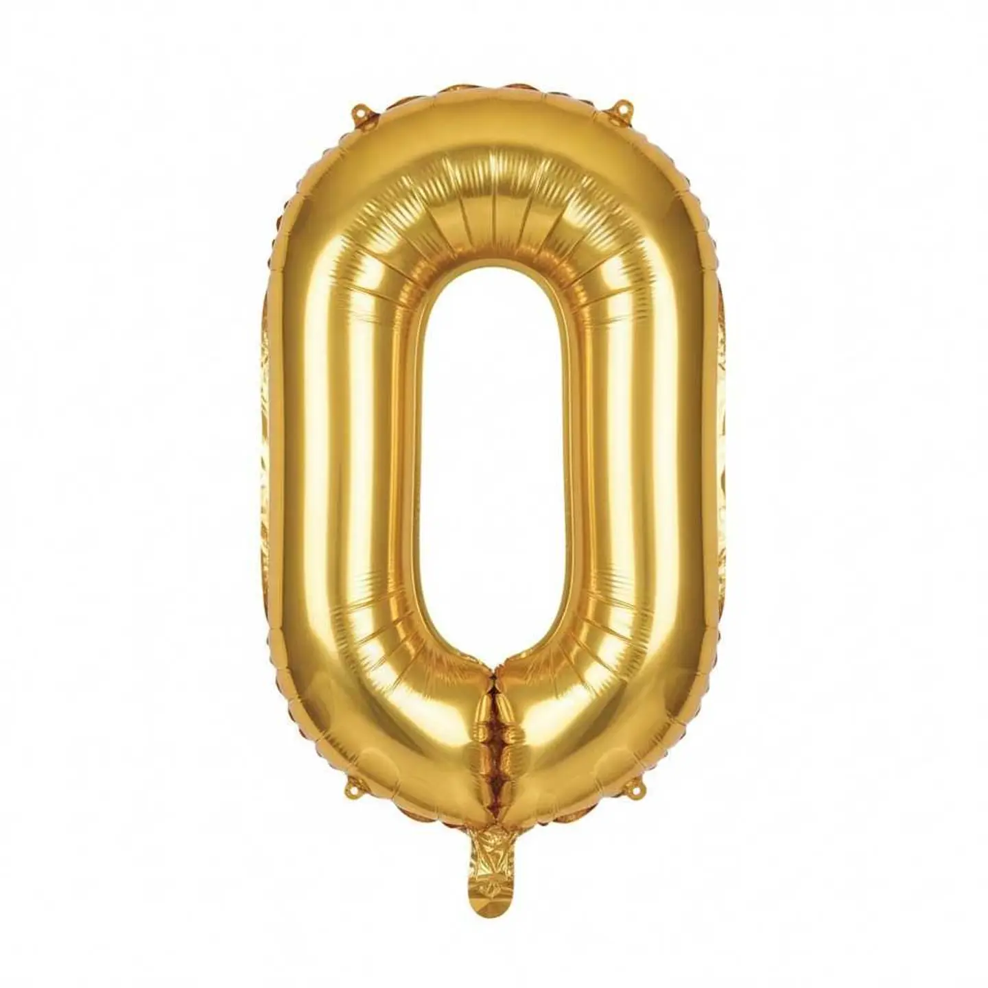 Big Number Balloon 0 Gold Color