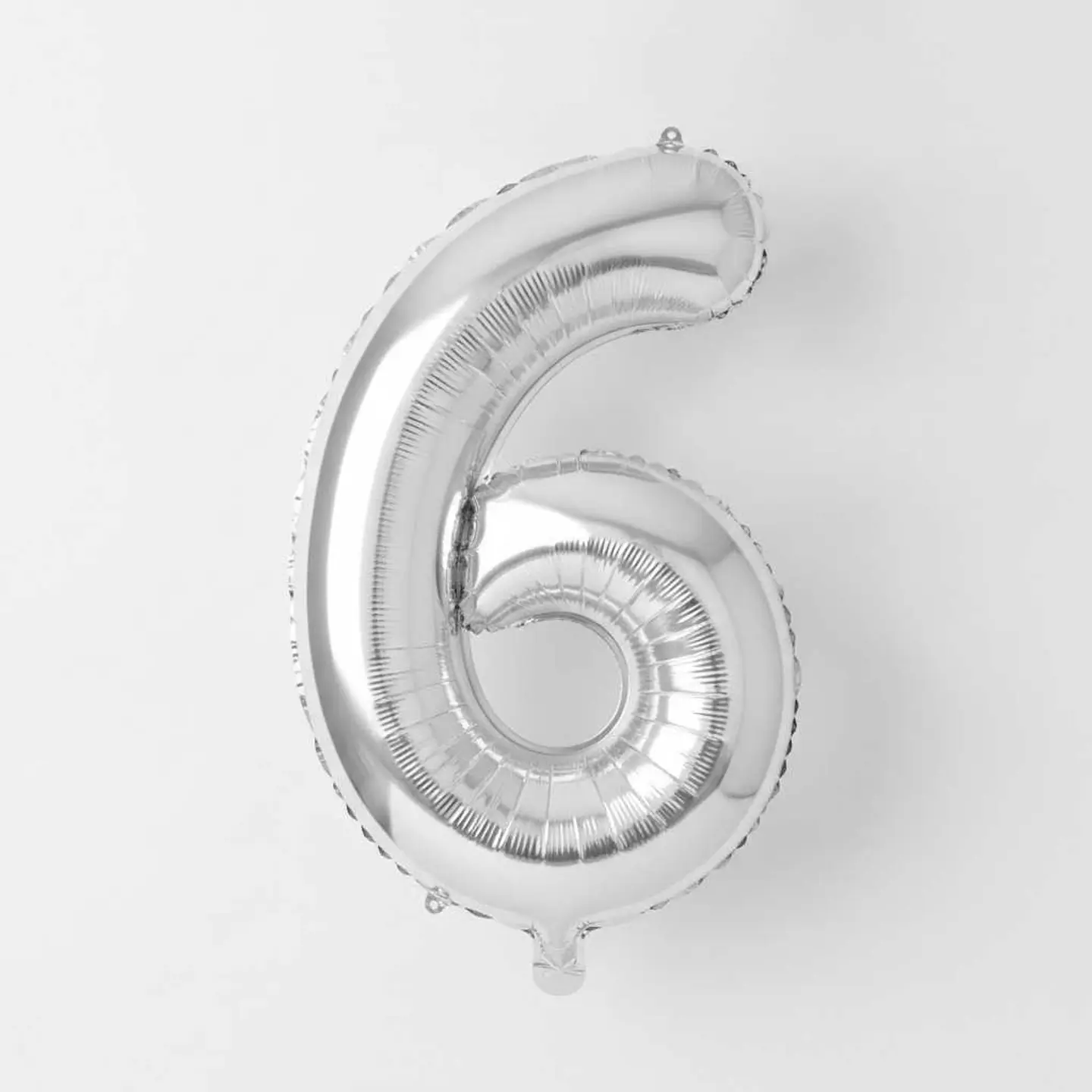Big Number Balloon 6 Silver Color