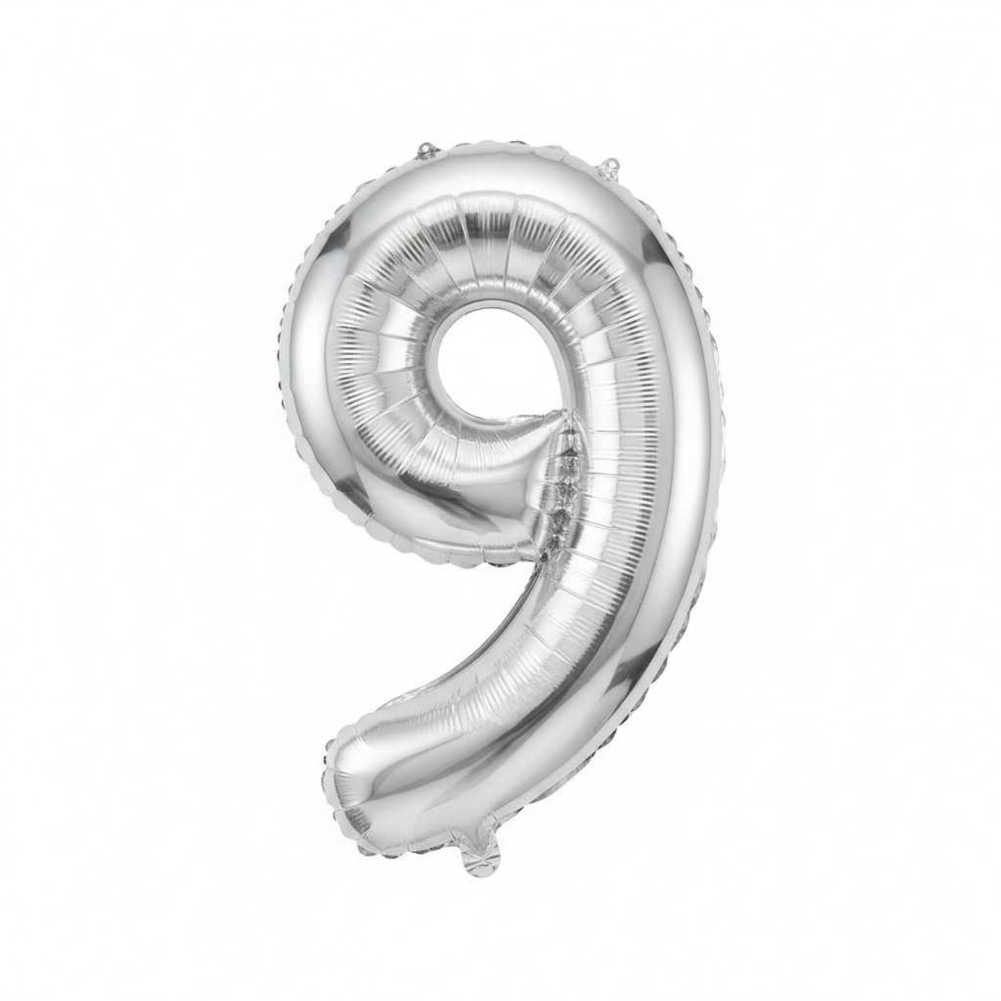 Big Number Balloon 9 Silver Color