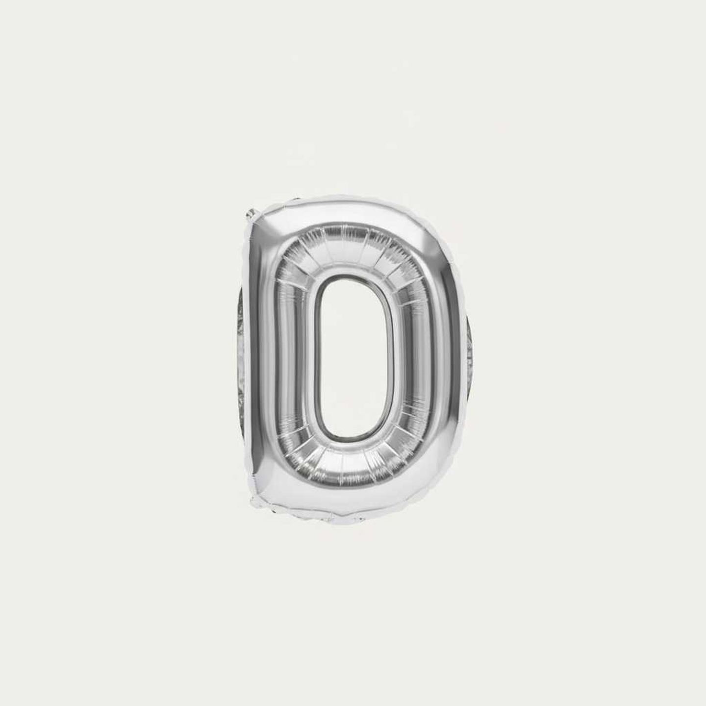 Small Letter Balloon D Chrome Color
