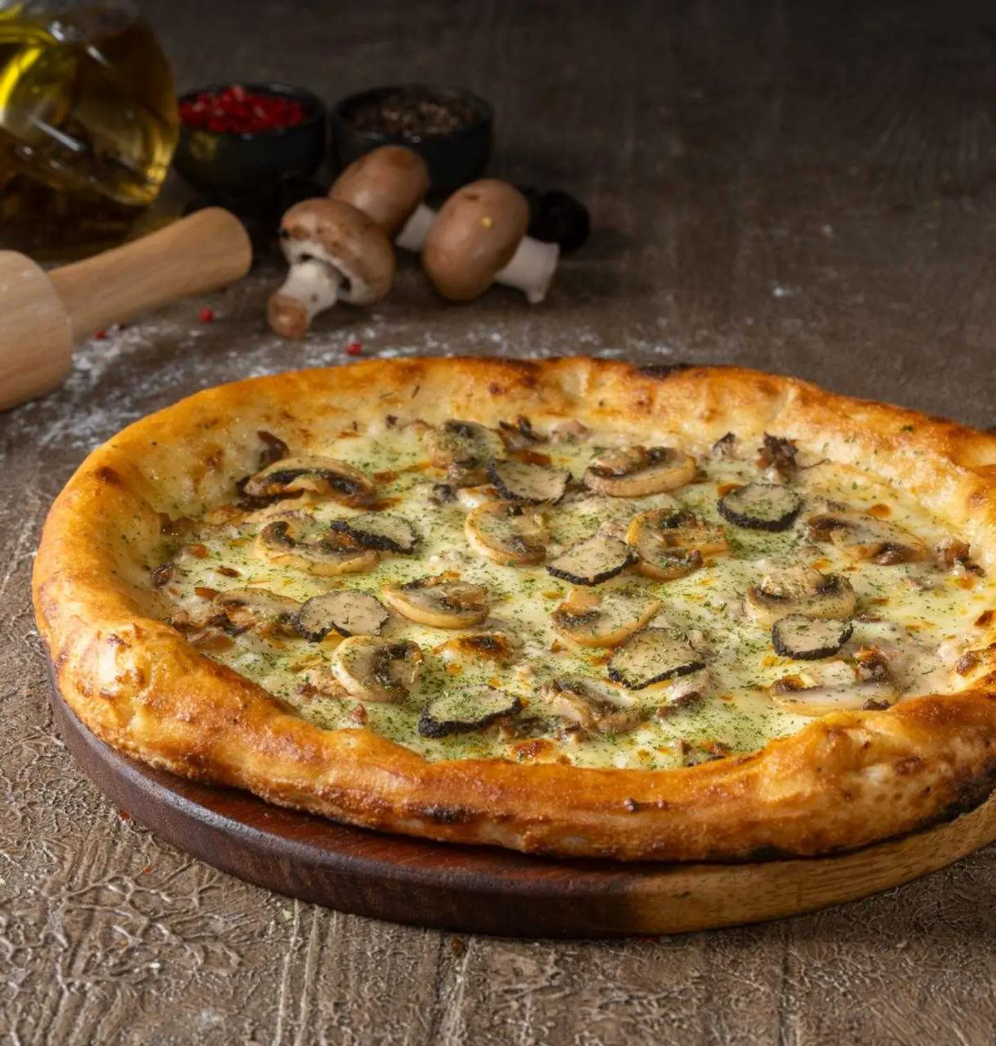 بيتزا ترفل مشروم