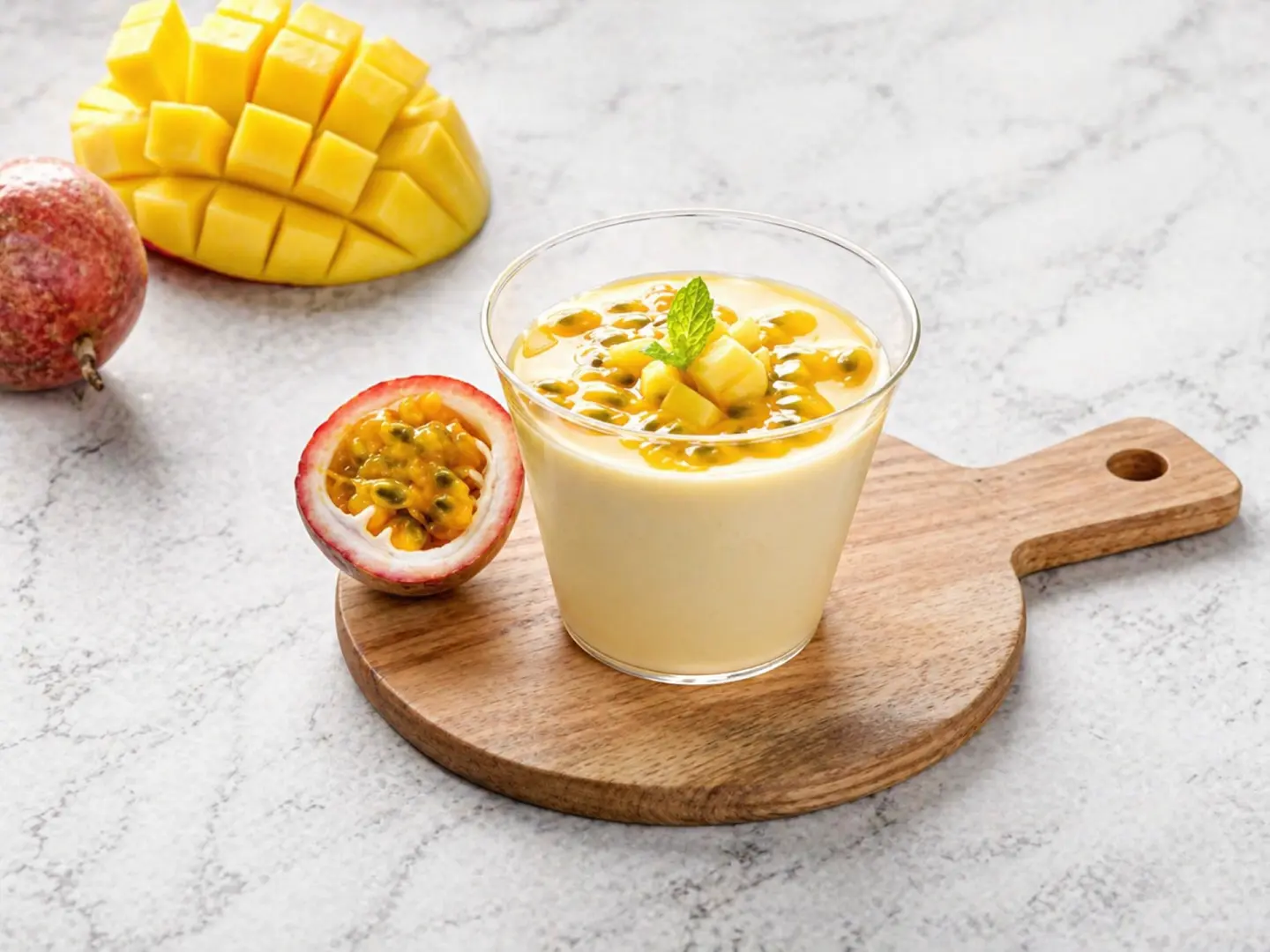 Mango & Passion Fruit Panna Cotta