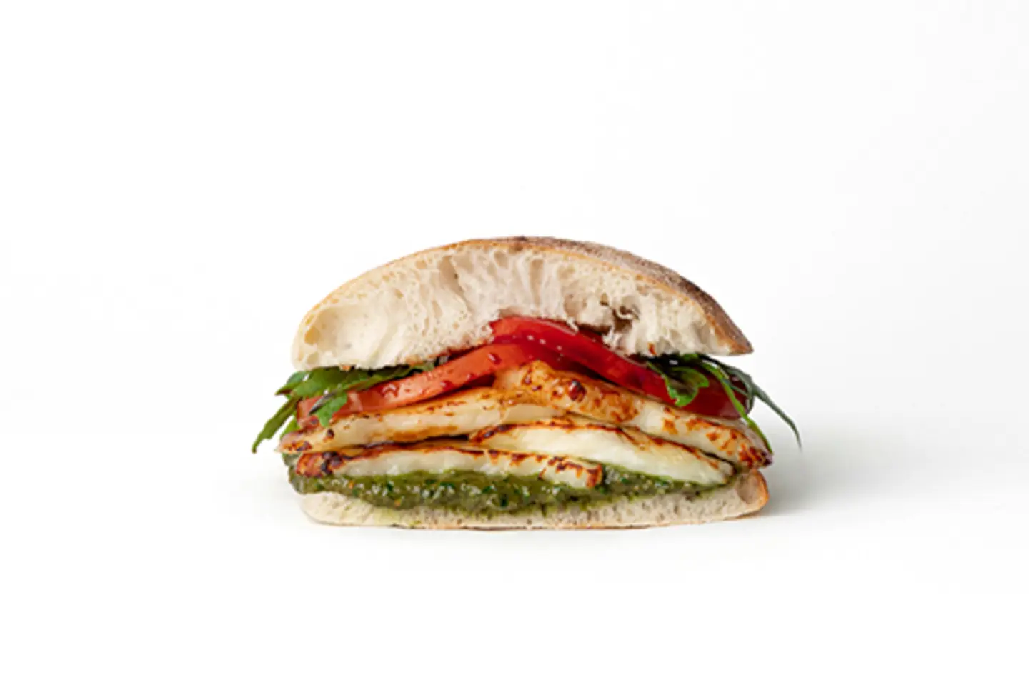Halloumi Pesto Schiaccata