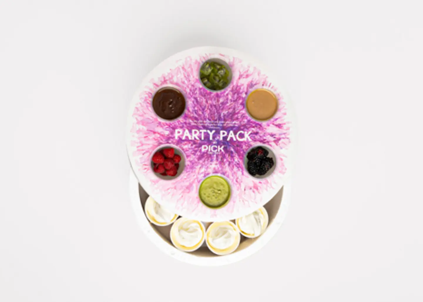 Party Pack Box 18 Mini Cups With Toppings