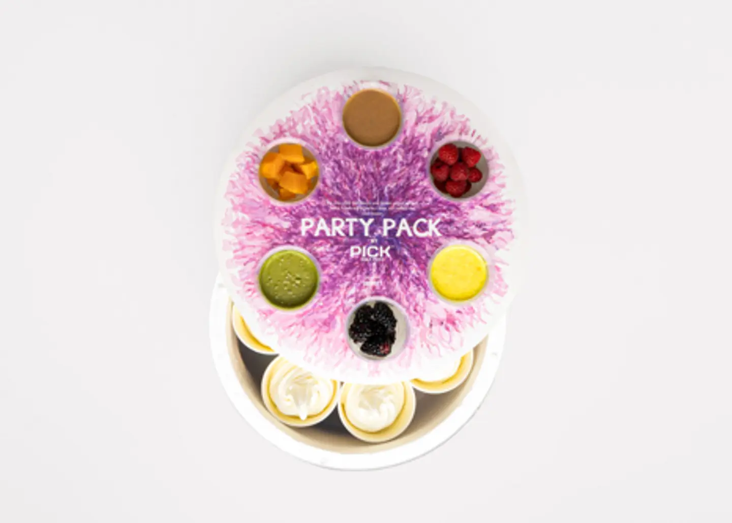 Small Party Pack Box 6 Small Cups With Toppings