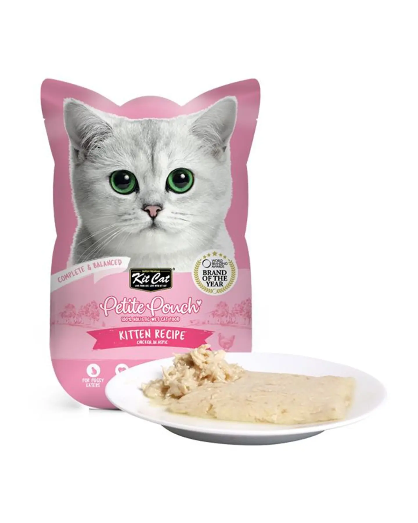 Kit Cat Chicken In Aspic For Kitten Petite Pouch Complete Food 70g