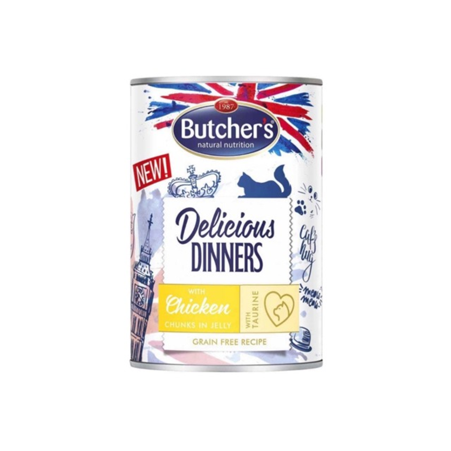 Butcher's Delicious Dinners Cat With Chicken Chunks In Jelly 400g