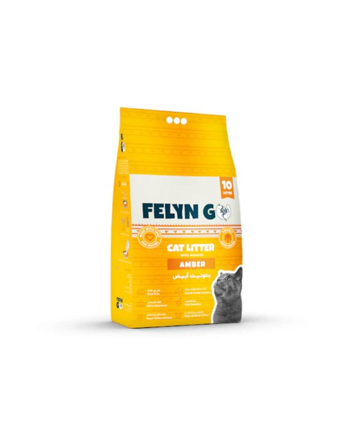 Felyn Go Cat Litter With Roll Bag Amber 10 L