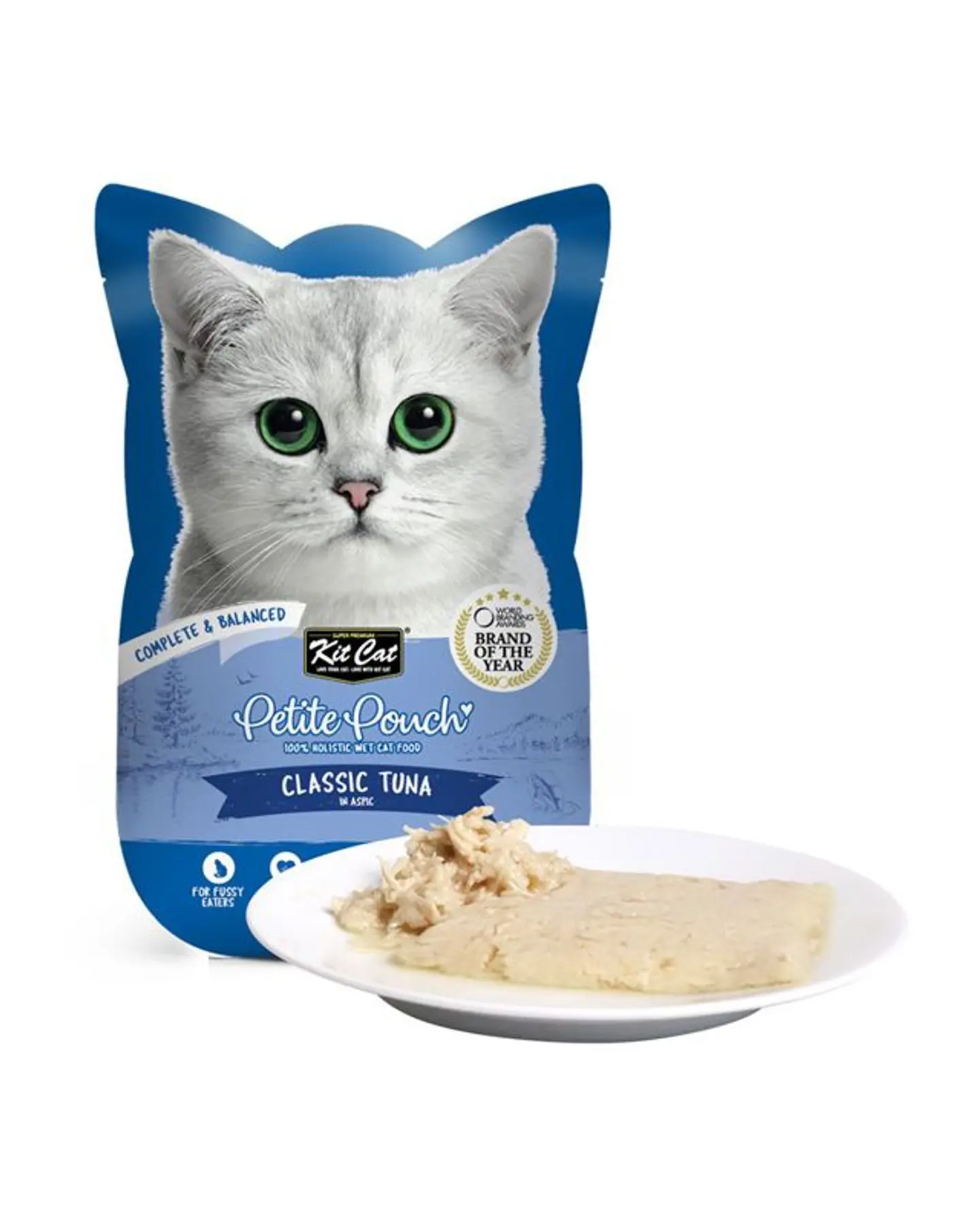Kit Cat Classic Tuna In Aspic For Cats Petite Pouch Complete Food 70g