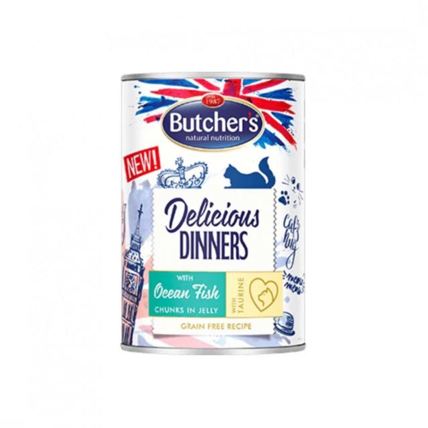 Butcher's Delicious Dinner With Ocean Fish Chunks In Jelly For Cats 400g